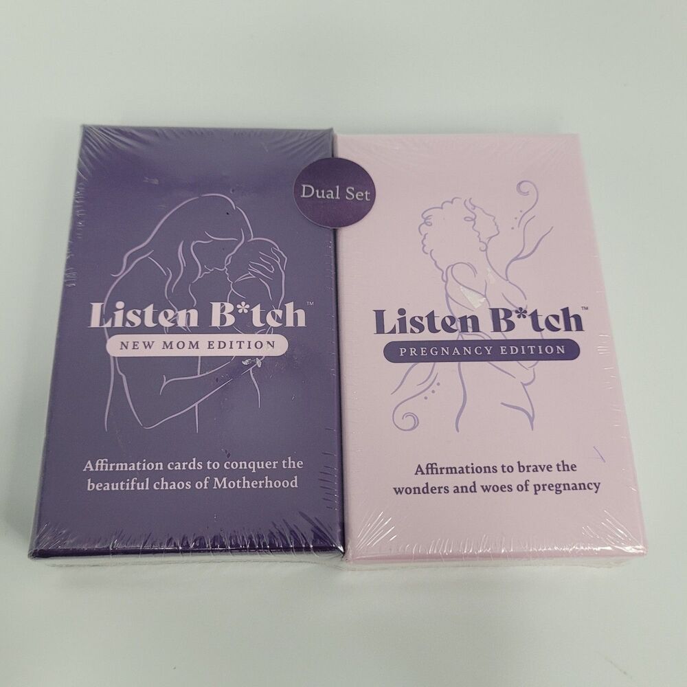 Listen B*tch New Mom & Pregnancy Affirmation Cards Sealed NEW Mama Childbirth
